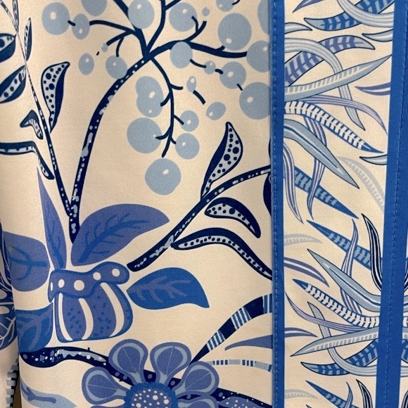 Vintage Gretchen Scott Blue and White Dress - Picture 5 of 9